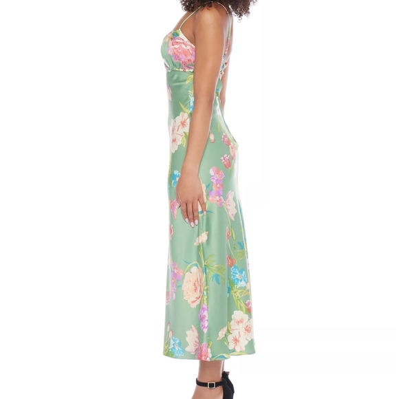 B Darlin Satin Midi Dress - Picture 3 of 8